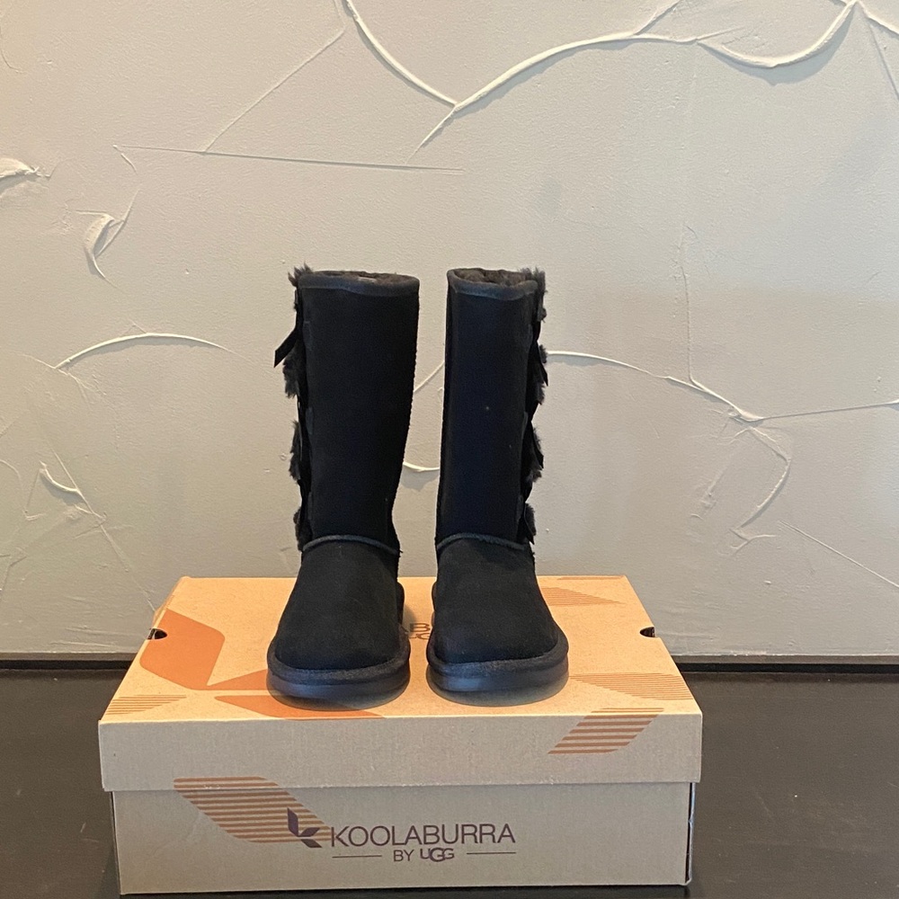 Koolaburra Black Fringe Kids Boots